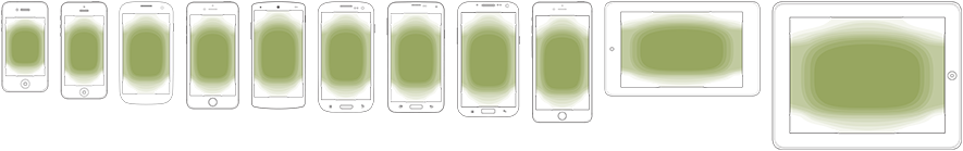 Touch overlays are available for fifteen popular handsets, phablets and tablets, but you can adjust to fit your devices as well.